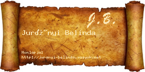 Jurányi Belinda névjegykártya